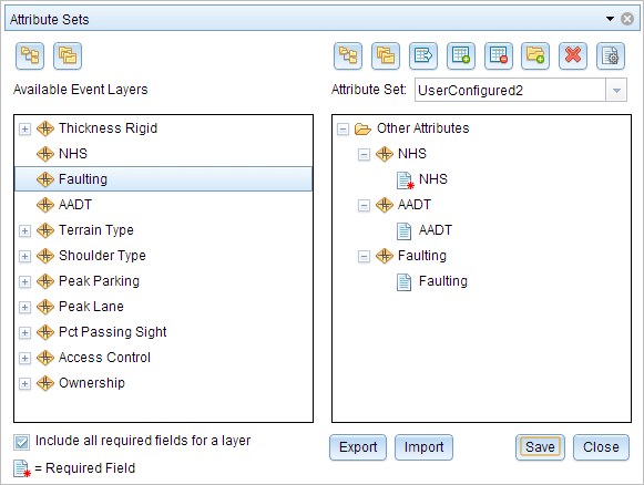 Additional attribute fields Additional attribute fields